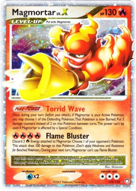 magmortar lv x 123/123|magmortar pokemon tcg.